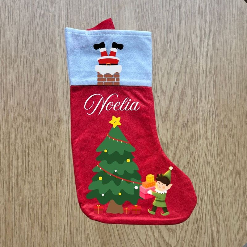 Calcetín Navideño Personalizado CHIMENEA