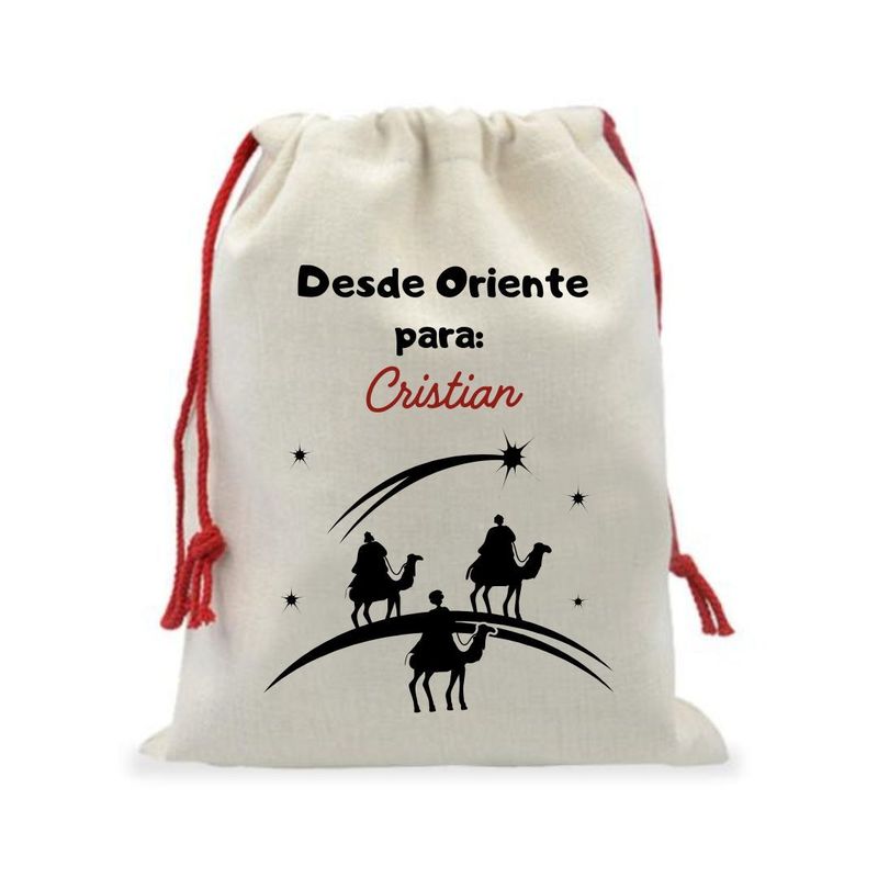 Saco de Navidad Personalizado desde Oriente CAMELLOS