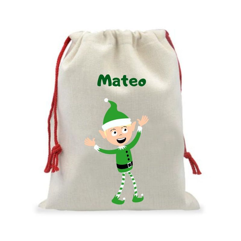 Saco de Navidad Personalizada elfo NIÑO