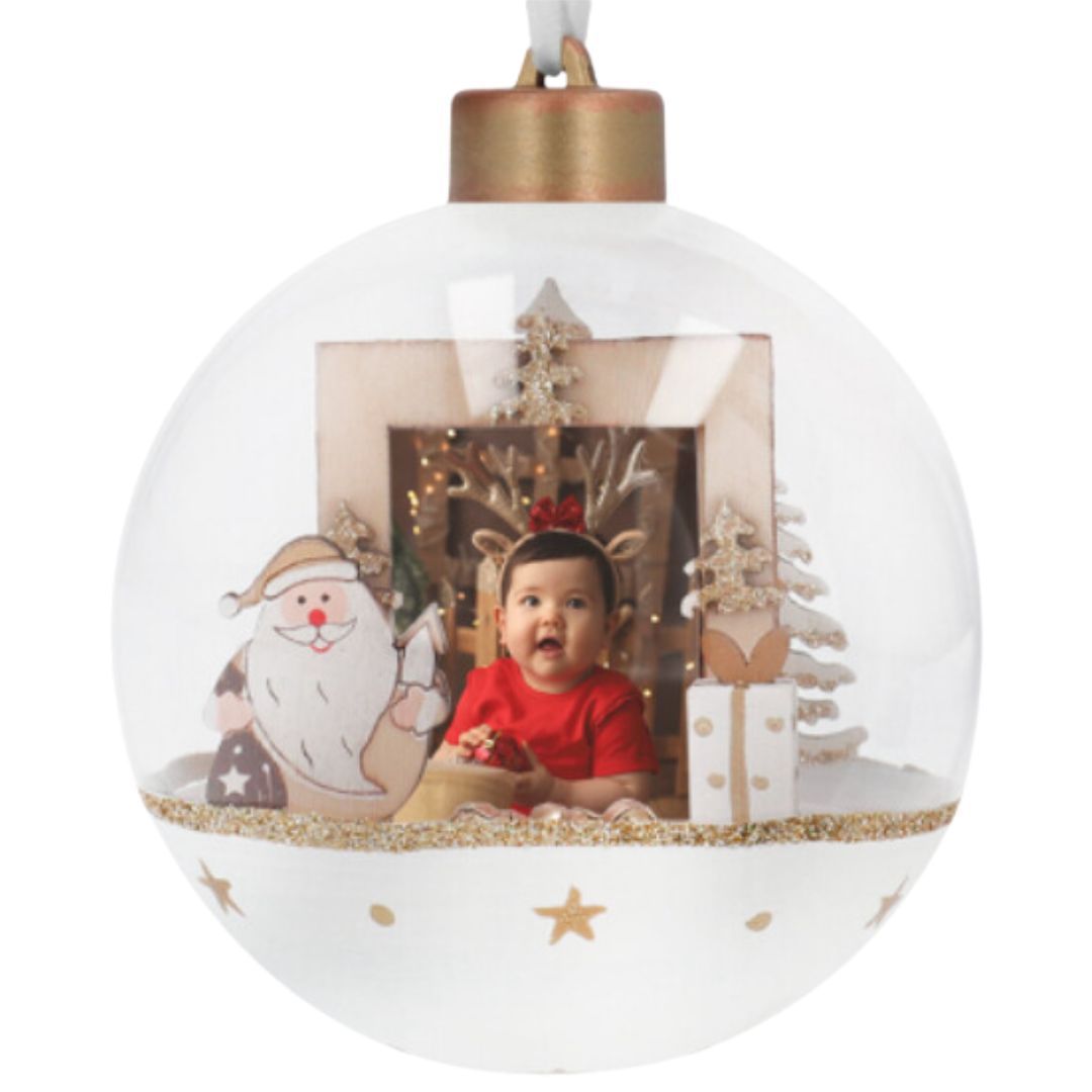 BOLA DE NAVIDAD CON FOTO 3D