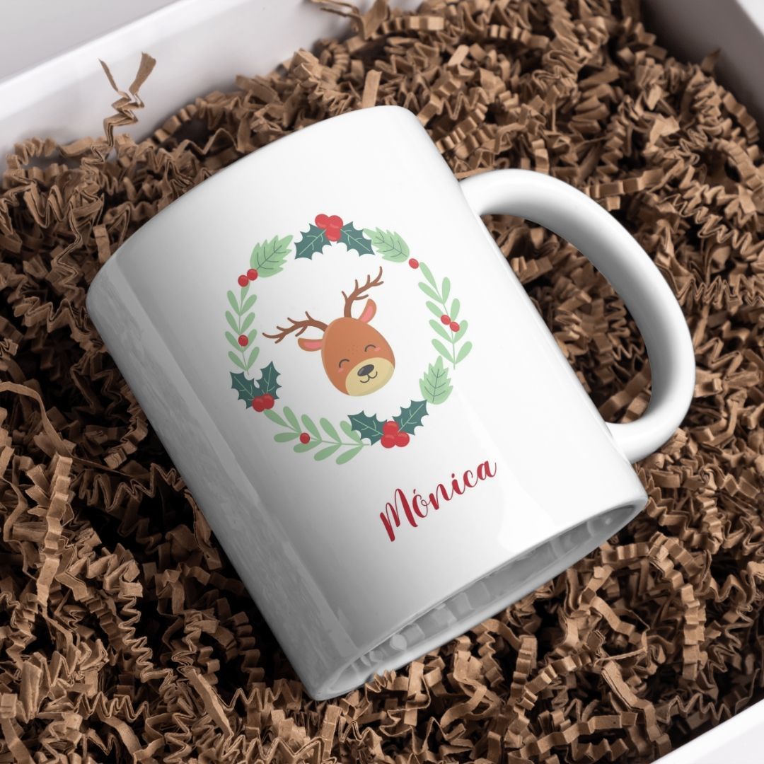 Taza de Navidad Personalizada ADORNO