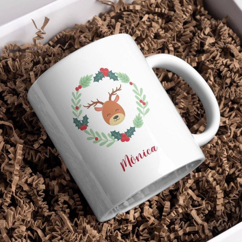 Taza de Navidad Personalizada ADORNO