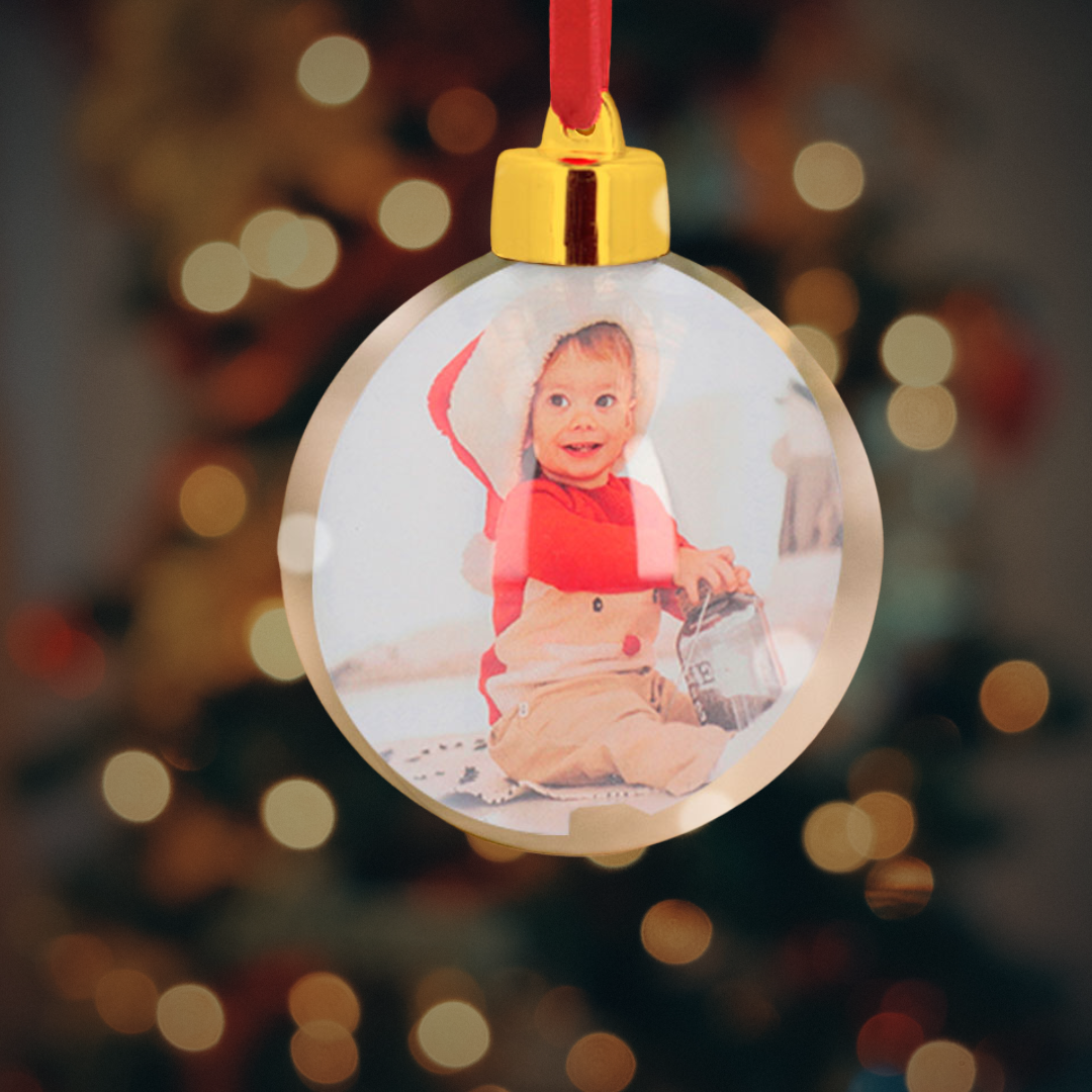 BOLA DE NAVIDAD CON FOTO