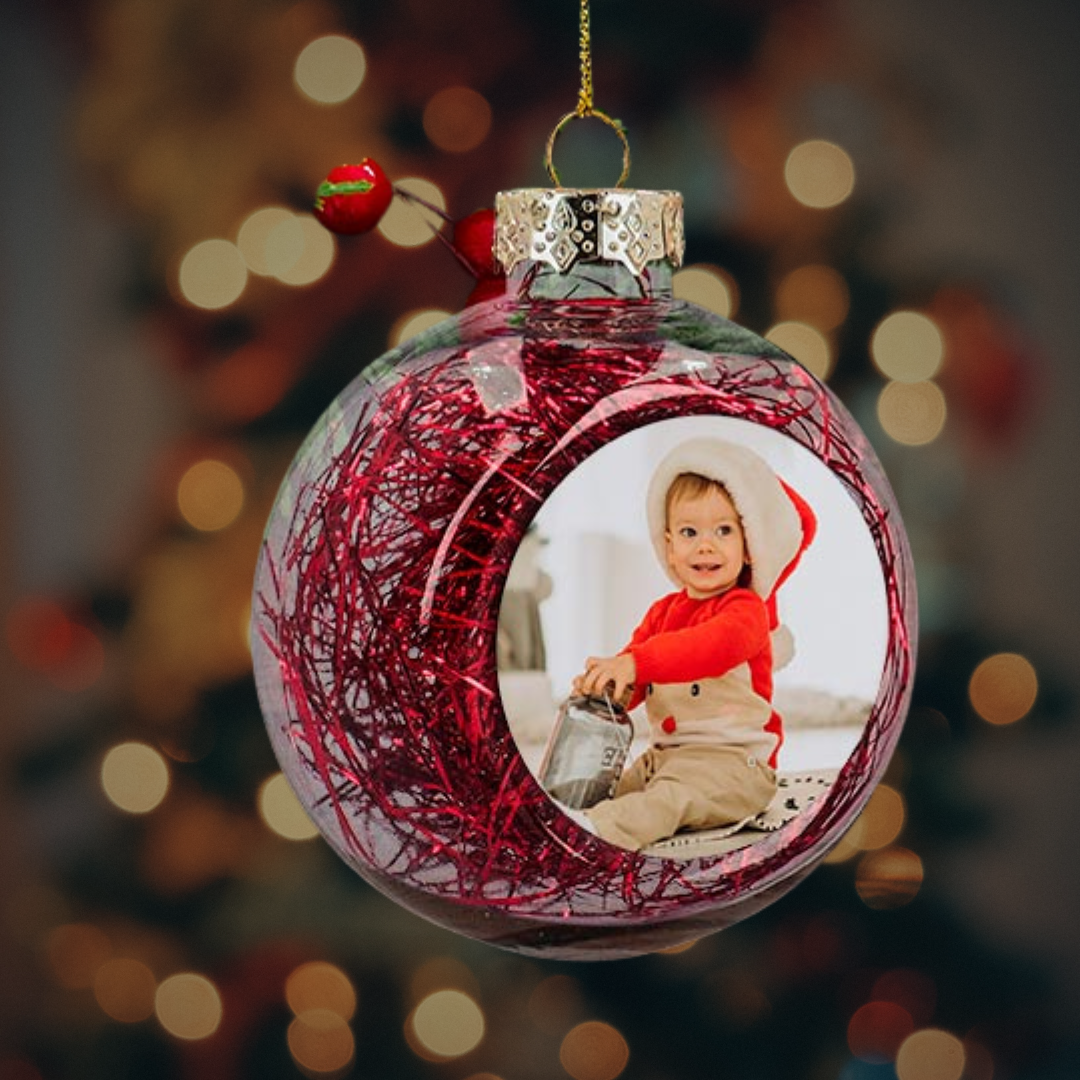 BOLA DE NAVIDAD CON FOTO