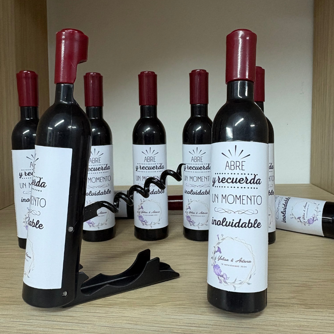 SACACORCHOS BOTELLA PERSONALIZADO