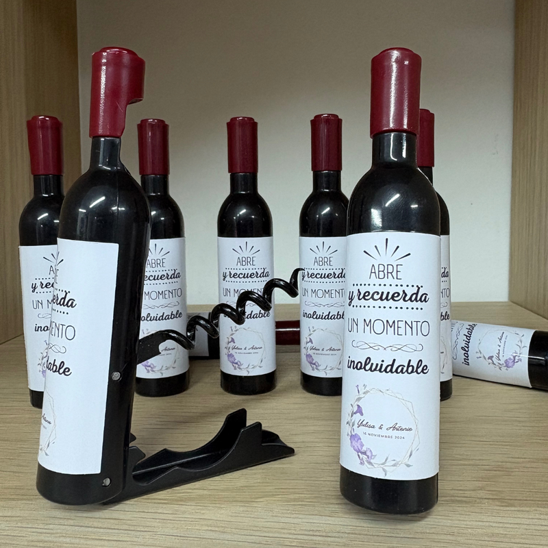 SACACORCHOS BOTELLA PERSONALIZADO