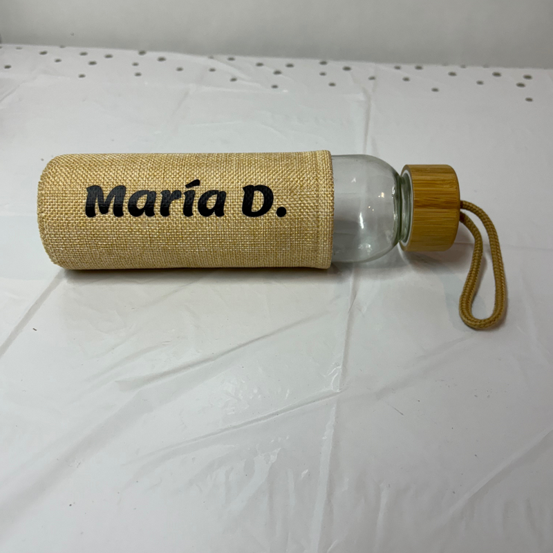 BOTELLA DE CRISTAL PERSONALIZADA