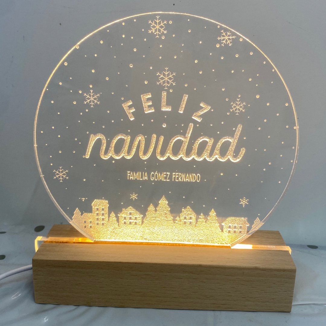 LÁMPARA DE NAVIDAD PERSONALIZADA