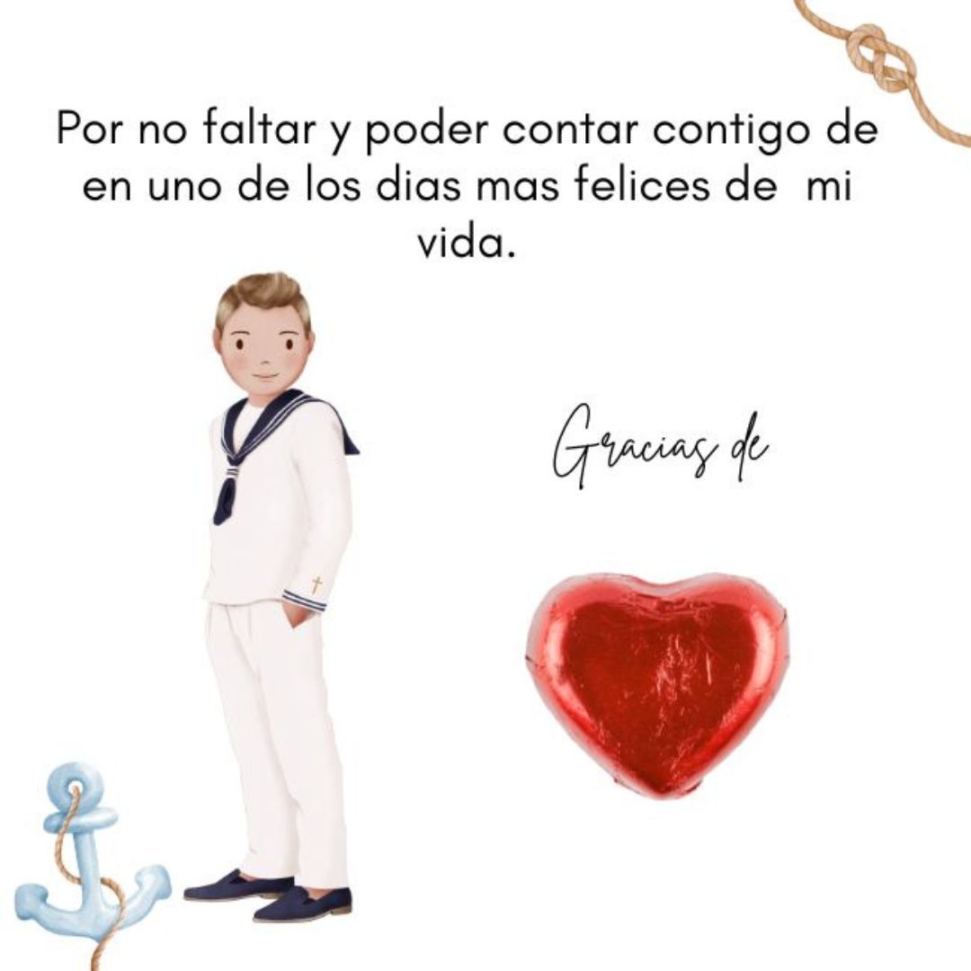 Tarjeta de agradecimiento ancla NIÑO