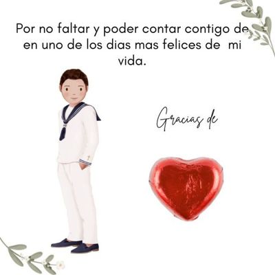 Tarjeta de agradecimiento NIÑO