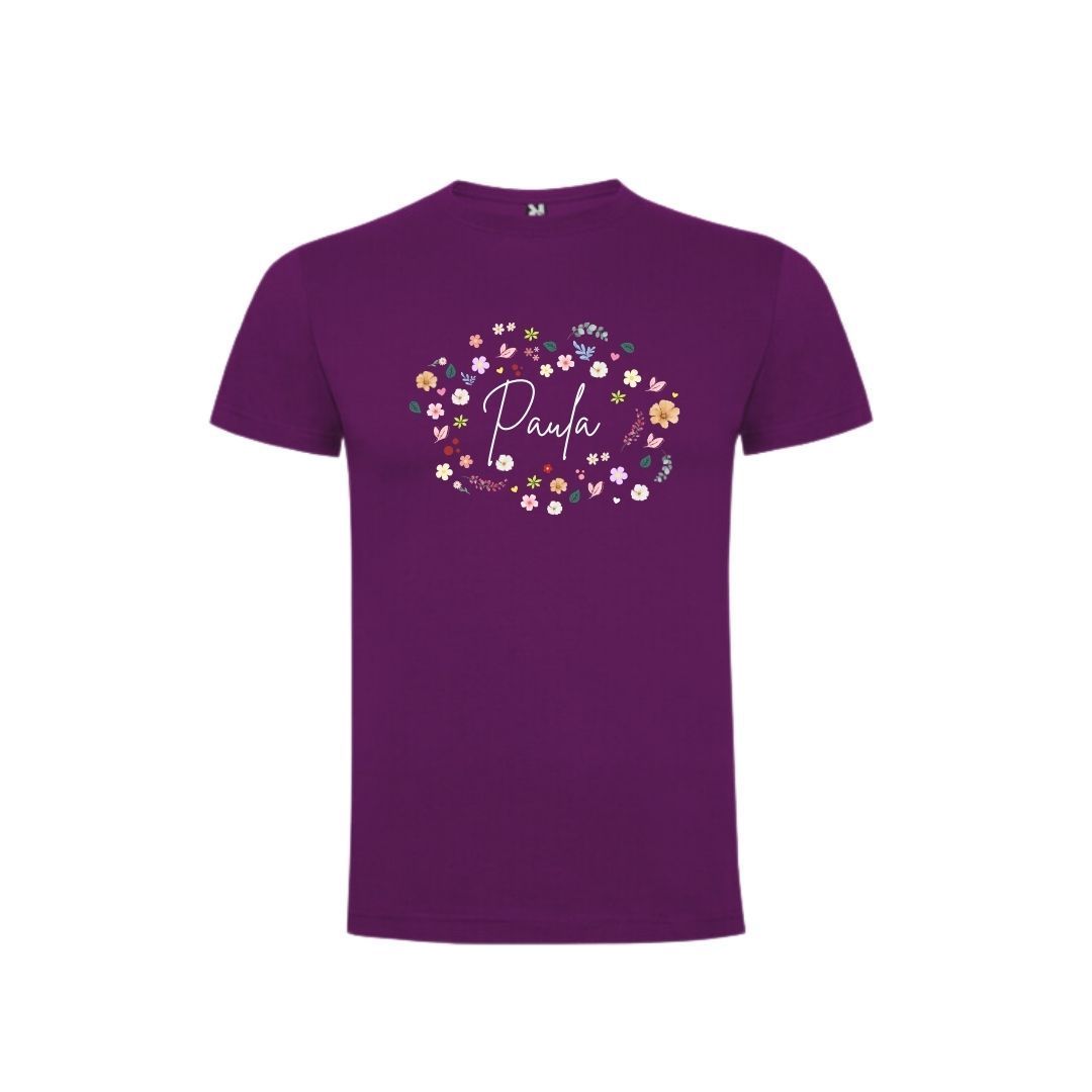 Camiseta de niña DISEÑO VARIADO Y NOMBRE