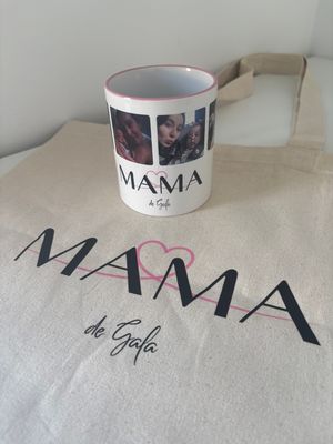 Set regalo DIA DE LA MADRE “tote bag y taza rosa”