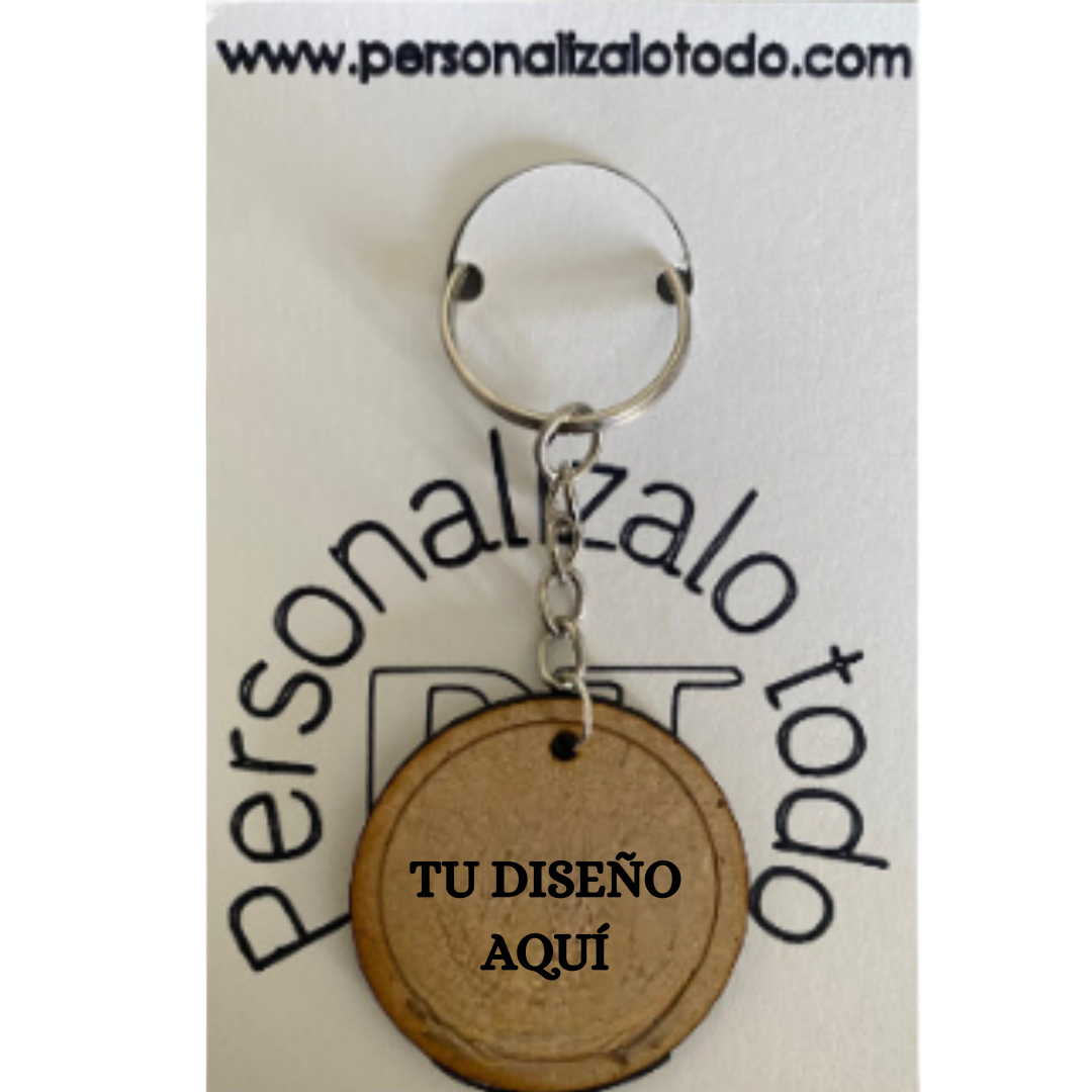 LLAVERO DE MADERA TU DISEÑO AQUÍ