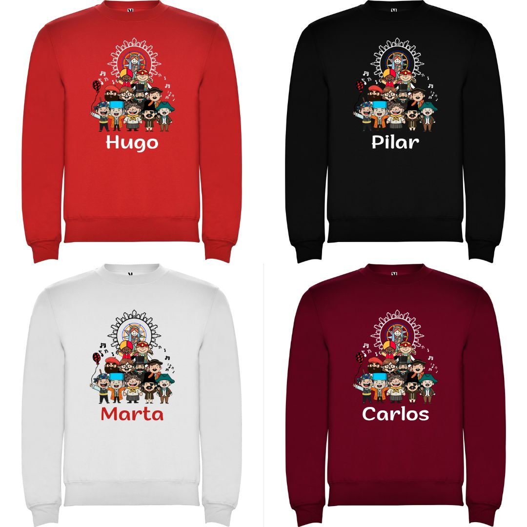 Sudadera personalizada CABEZUDOS Sudadera personalizada CABEZUDOS