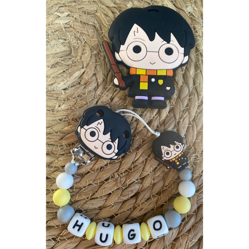 PACK CHUPETERO PERSONALIZADO HARRY + MORDEDOR