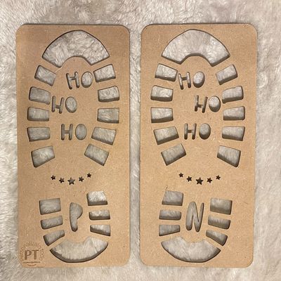 PLANTILLAS HUELLAS PAPÁ NOEL