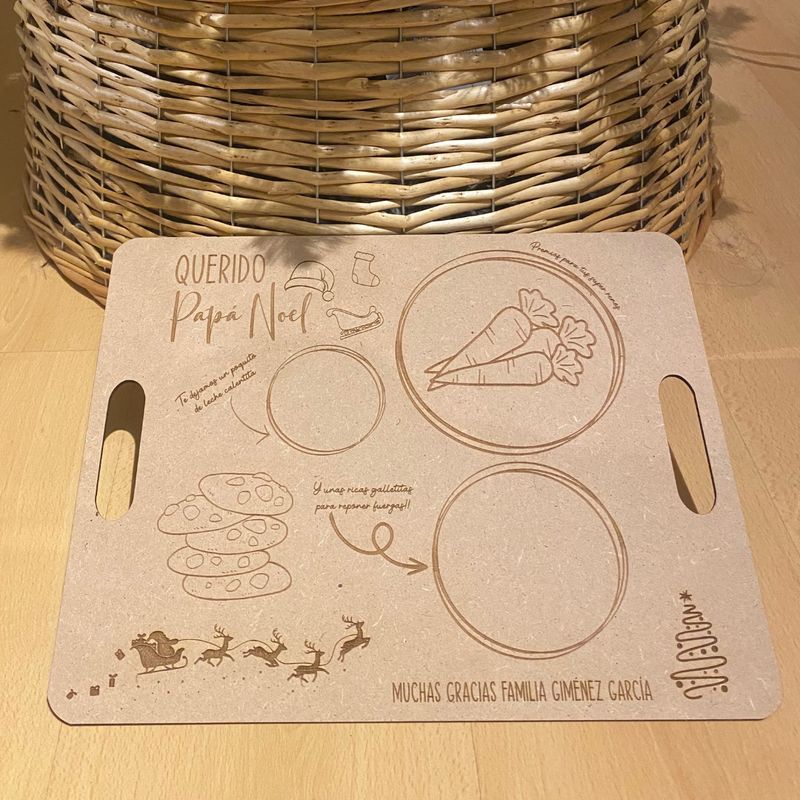 BANDEJA PERSONALIZADA PARA PAPÁ NOEL