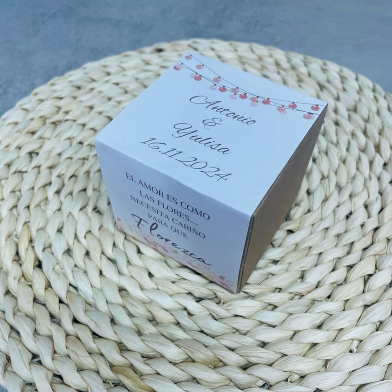 MACETA DETALLE DE BODA FAROLILLOS