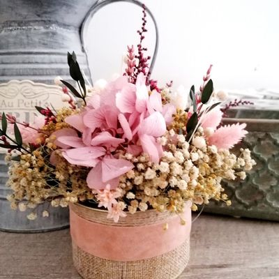 LATITA GRANDE DE FLORES PRESERVADAS