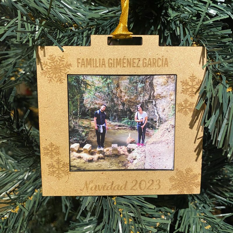 BOLA MINI PORTAFOTOS NAVIDAD FAMILIA