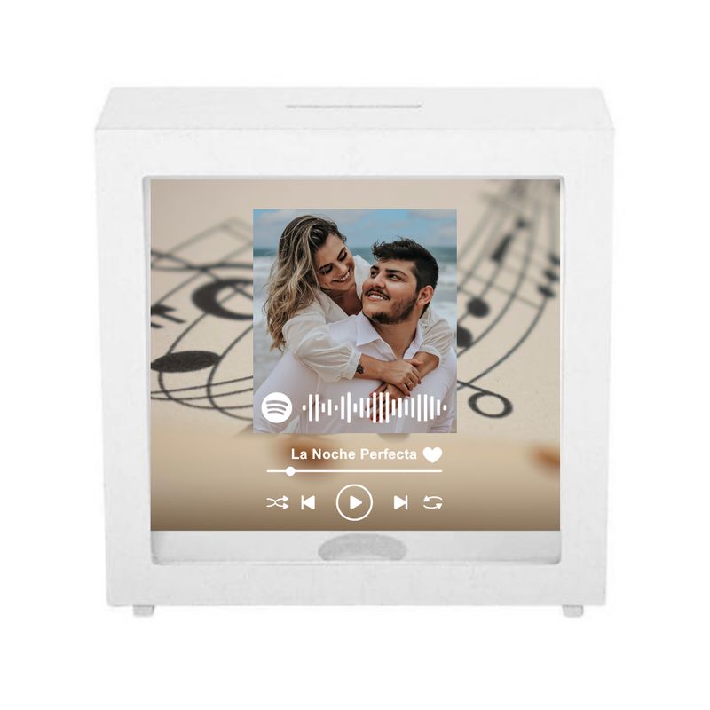 HUCHA CON FOTO Y CANCIÓN SPOTIFY