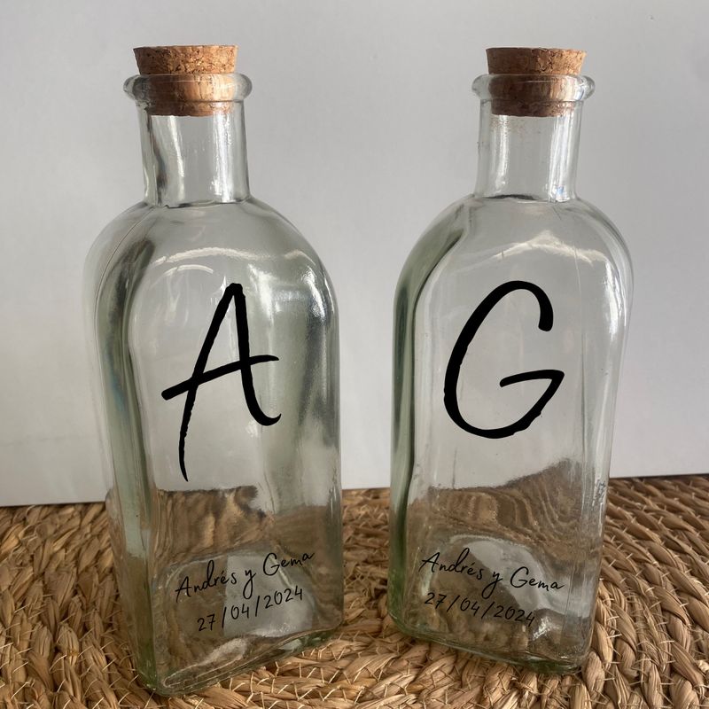 BOTELLAS DE CRISTAL RITUAL DE ARENA  GRAN AVENTURA