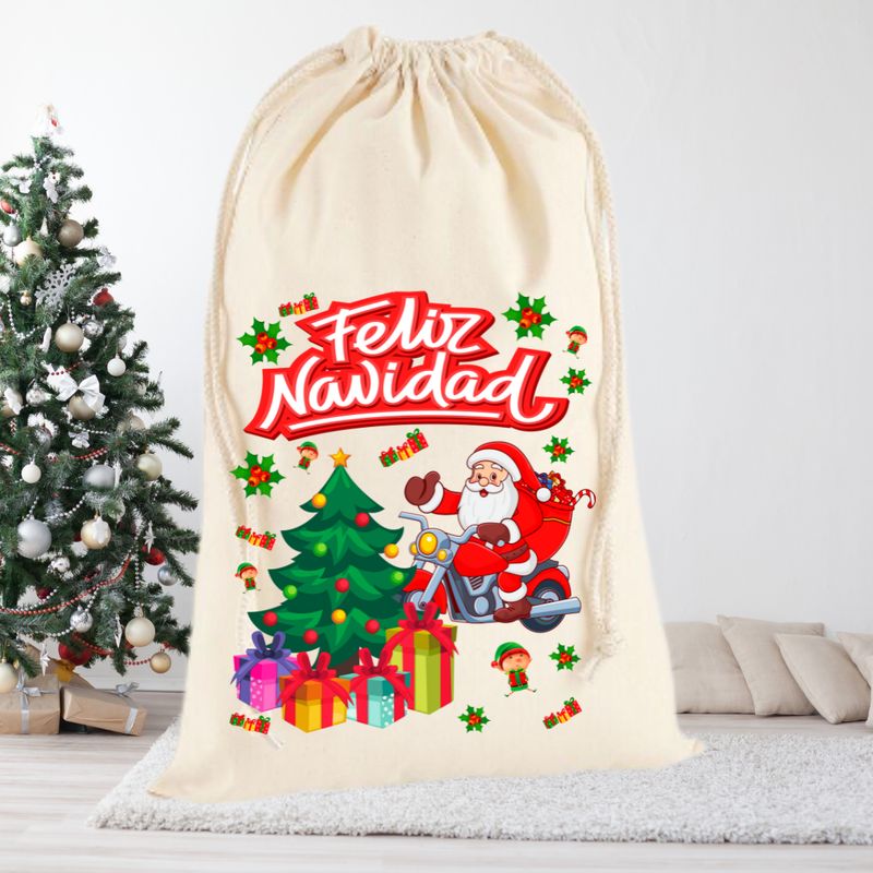 SACO DE REGALOS PAPÁ NOEL