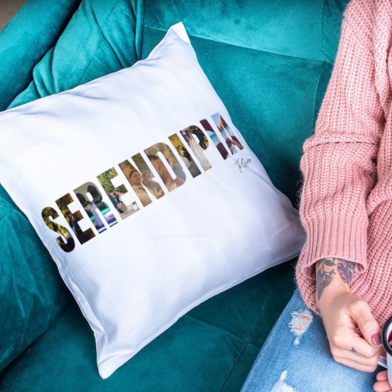 COJÍN PALABRA EN FOTOS PERSONALIZADO