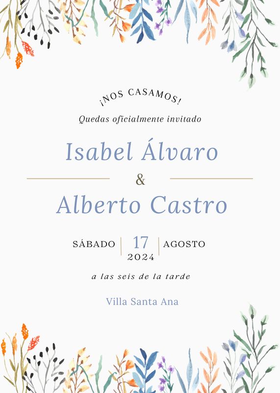 INVITACIÓN DE BODA FLOWERS