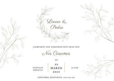 INVITACIÓN DE BODA NATURE INVITACIÓN DE BODA NATURE