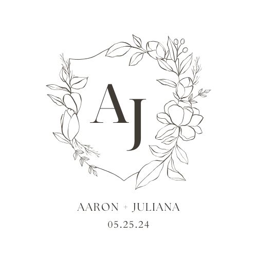 SELLO DE BODA PERSONALIZADO TREPADERA