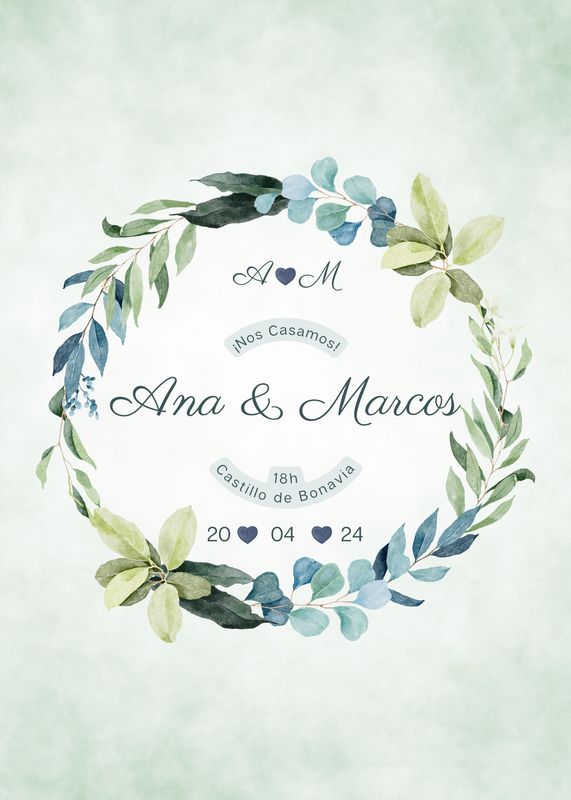 INVITACIÓN DE BODA CORONA