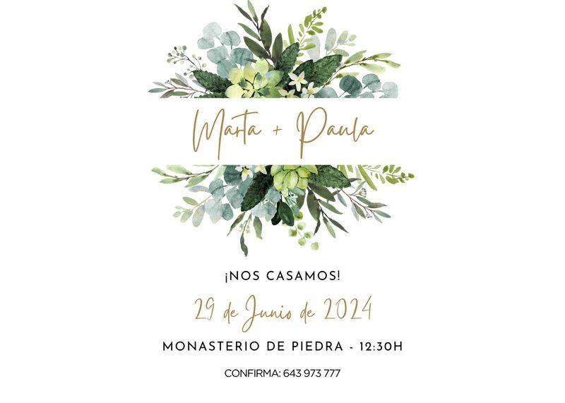 INVITACIÓN DE BODA BOSQUE