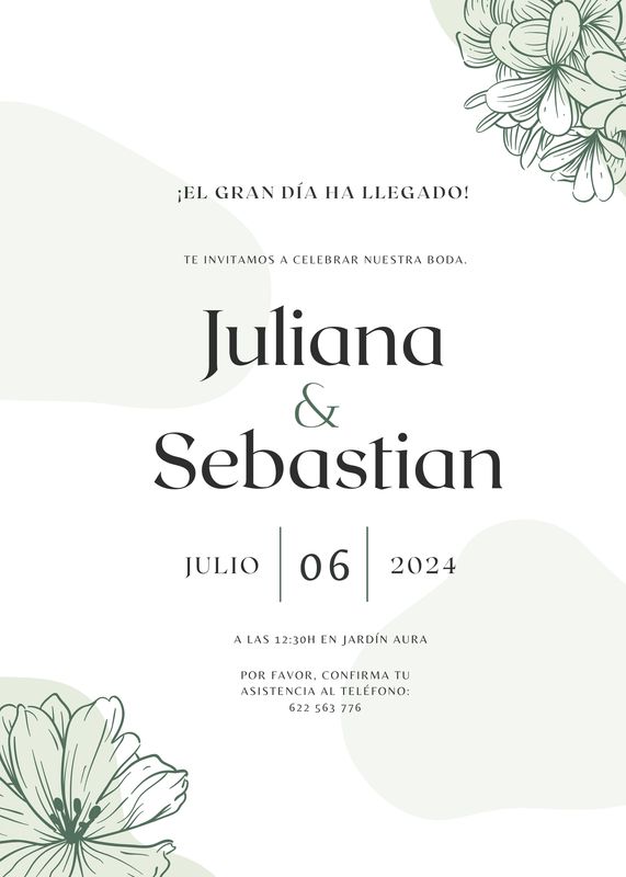 INVITACIÓN DE BODA GREEN