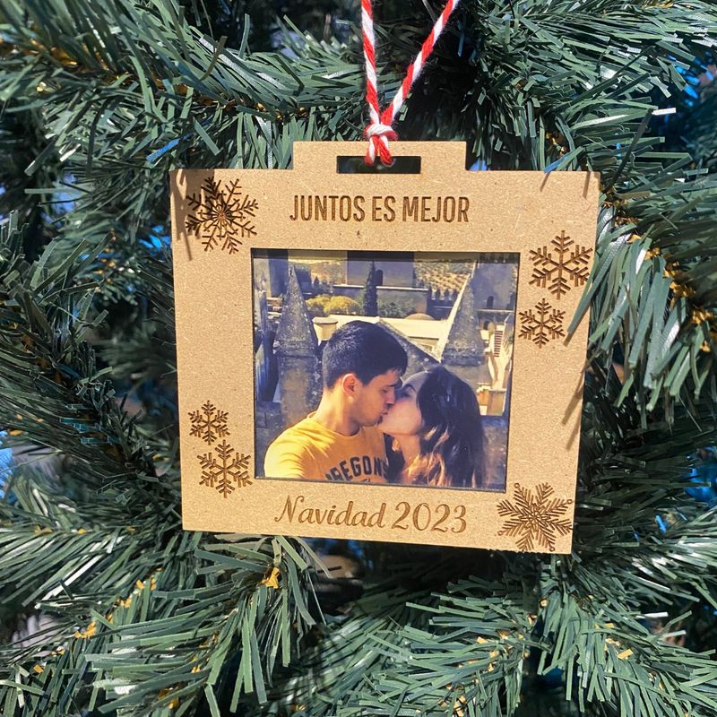 BOLA MINI PORTAFOTOS NAVIDAD JUNTOS ES MEJOR