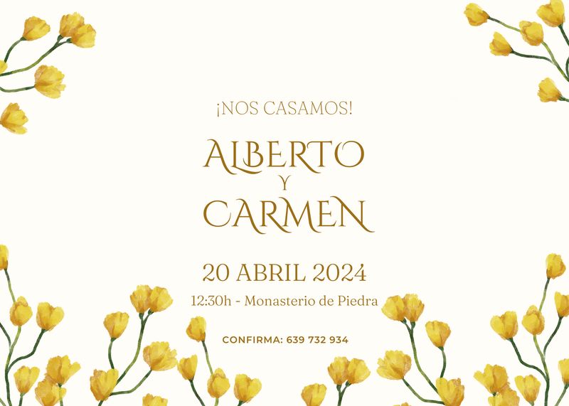 INVITACIÓN DE BODA TULIPANES