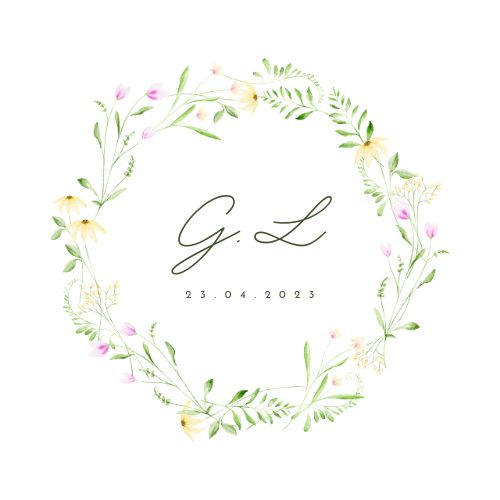 SELLO DE BODA PERSONALIZADO PRIMAVERA