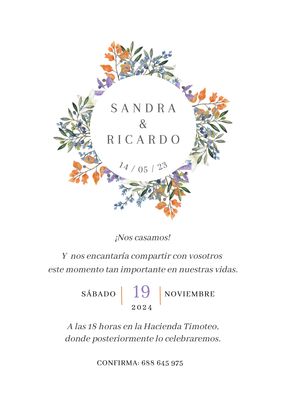 INVITACIÓN DE BODA PRIMAVERA INVITACIÓN DE BODA PRIMAVERA