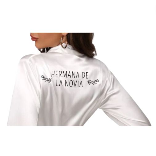 BATA PARA INVITADAS BLANCA BASIC