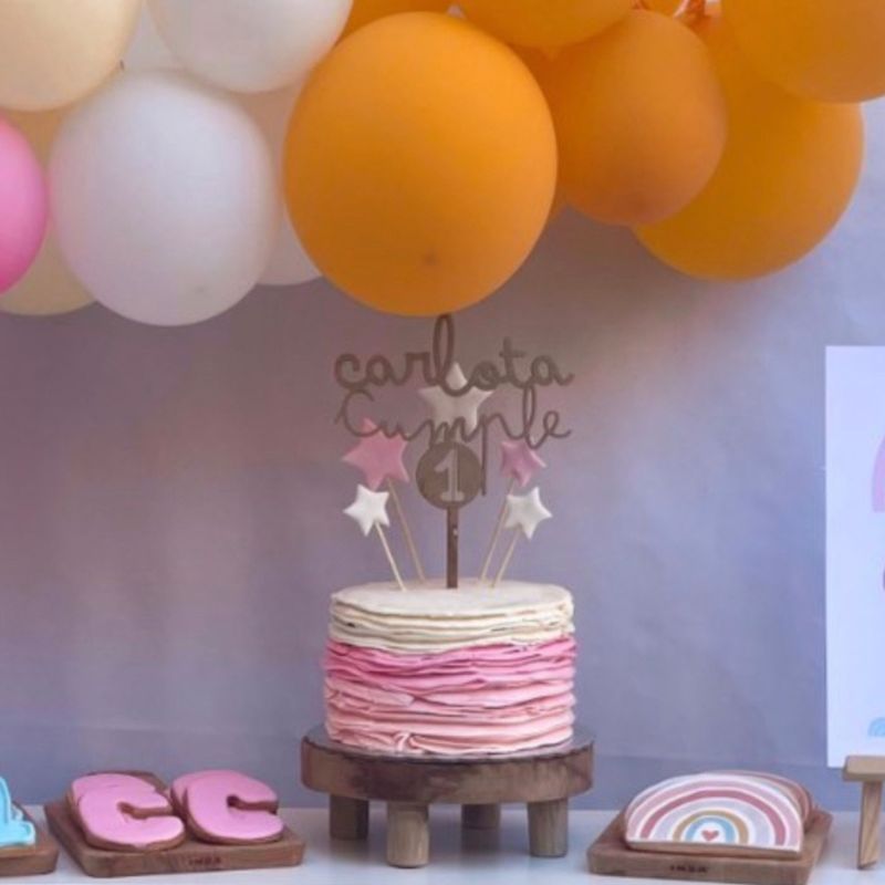 TOPPER DE MADERA CUMPLEAÑOS