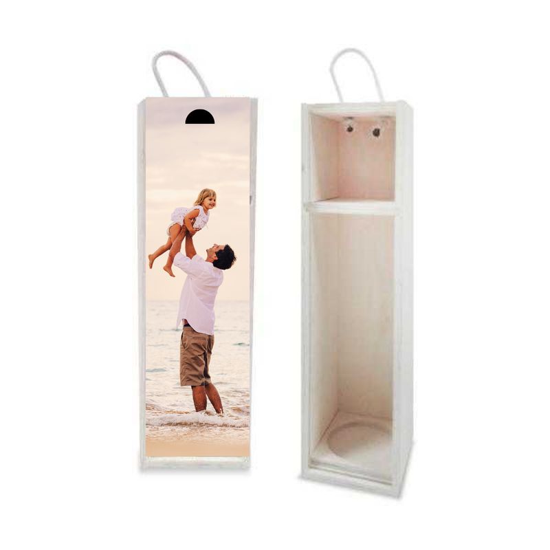 CAJA DE BOTELLA DE VINO CON FOTO