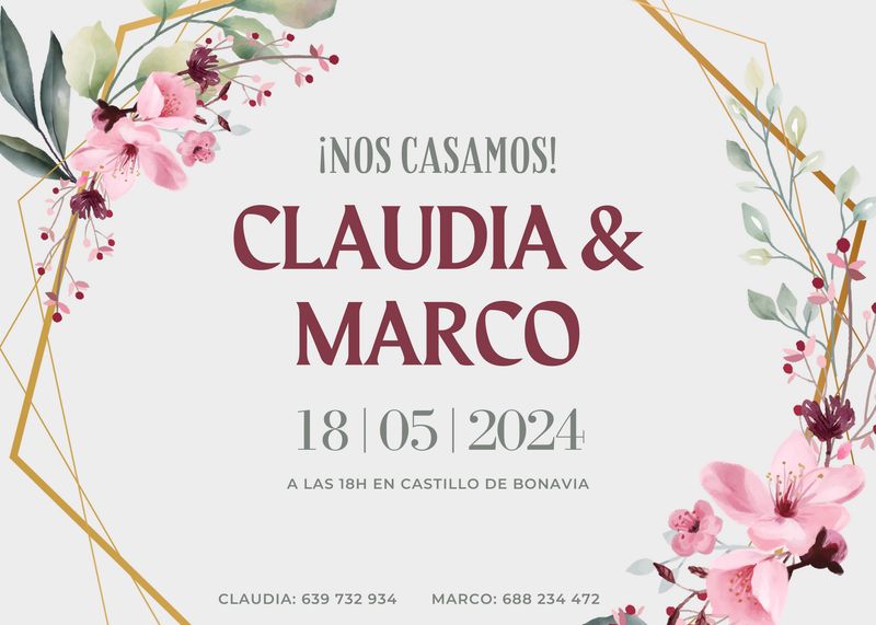 INVITACIÓN DE BODA FLORAL