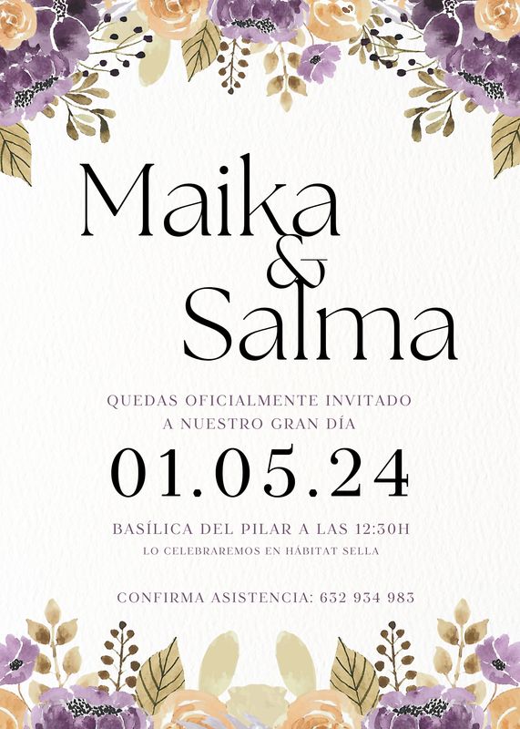 INVITACIÓN DE BODA SILVESTRE