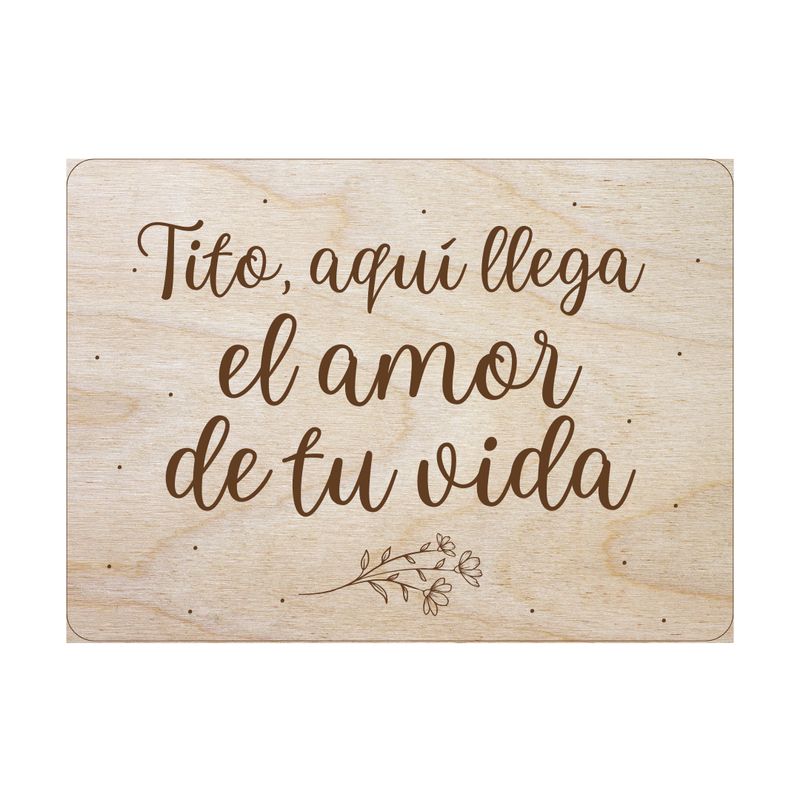 CARTEL DE MADERA PARA BODA PERSONALIZADO