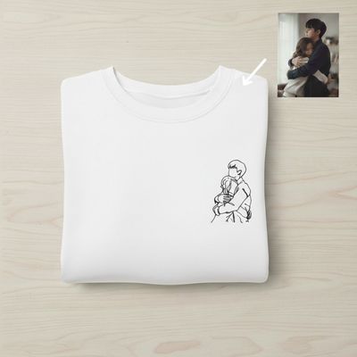 SUDADERA BORDADA ILUSTRACIÓN LINEAL