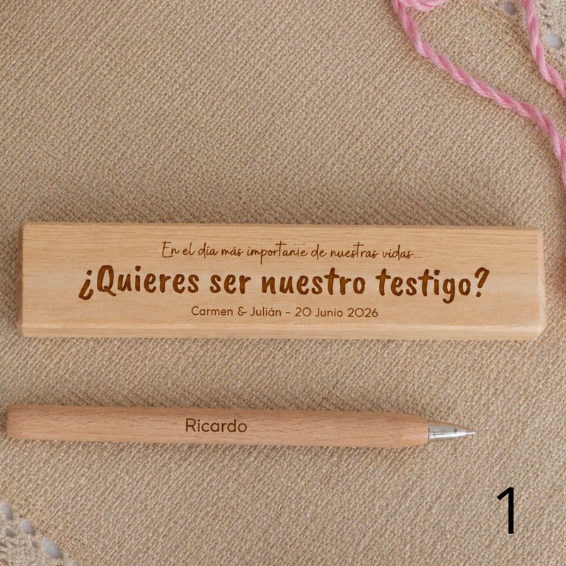BOLÍGRAFO TESTIGO DE BODA