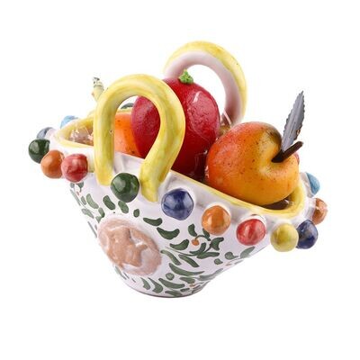 Coffa di ceramica con frutta di martorana Coffa di ceramica con frutta di martorana