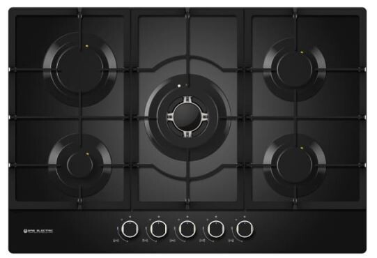 ENCIMERA CRISTALGAS EAS ELECTRIC 5 FUEGOS NEGRA