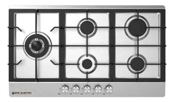 ENCIMERA GAS EAS ELECTRIC 5 FUEGOS 90CM (PARA HUECO 81,5CM) FUEGO TRIPLE PARRILL