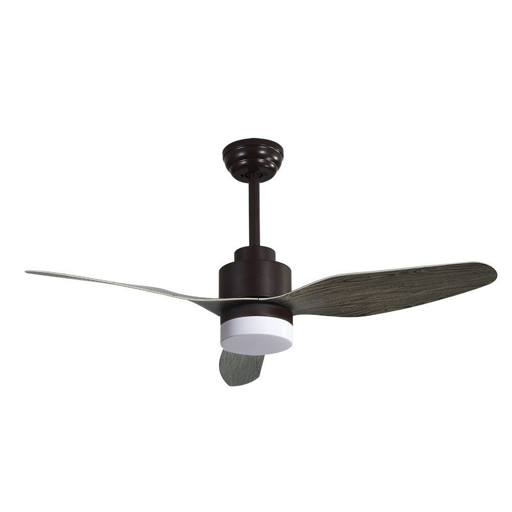 VENTILADOR GERONA 18W 2350LM MARRON/ROBLE 3 ASP 40/50X120X120CM 3000-4000-6000K C/REMOTO Y TEMPORIZADOR